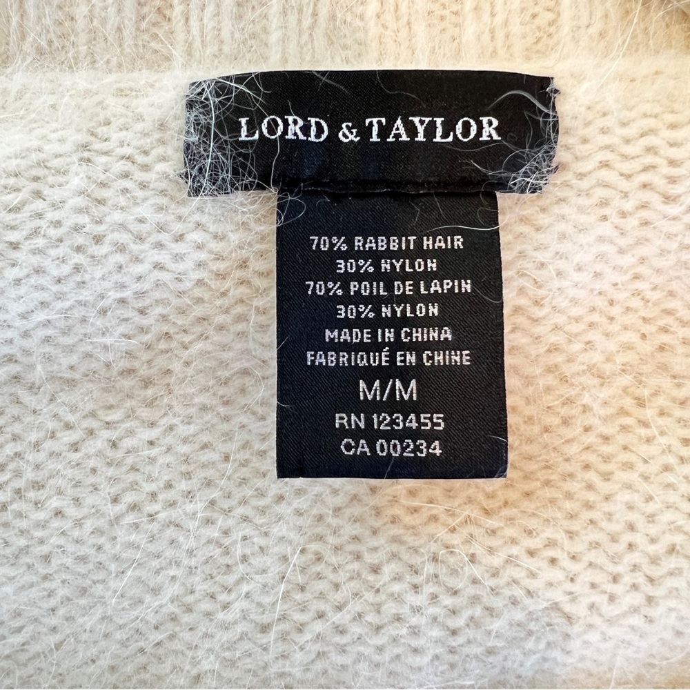 Lord & Taylor Rabbit Hair Sweater - Picture 4 of 5